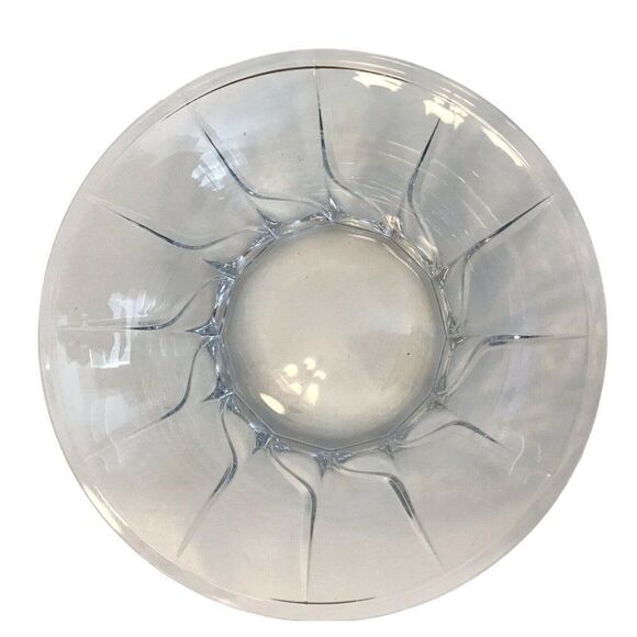 Vintage Large Crystal Glass Heavy  Serving Bowl - Picture 3 of 5